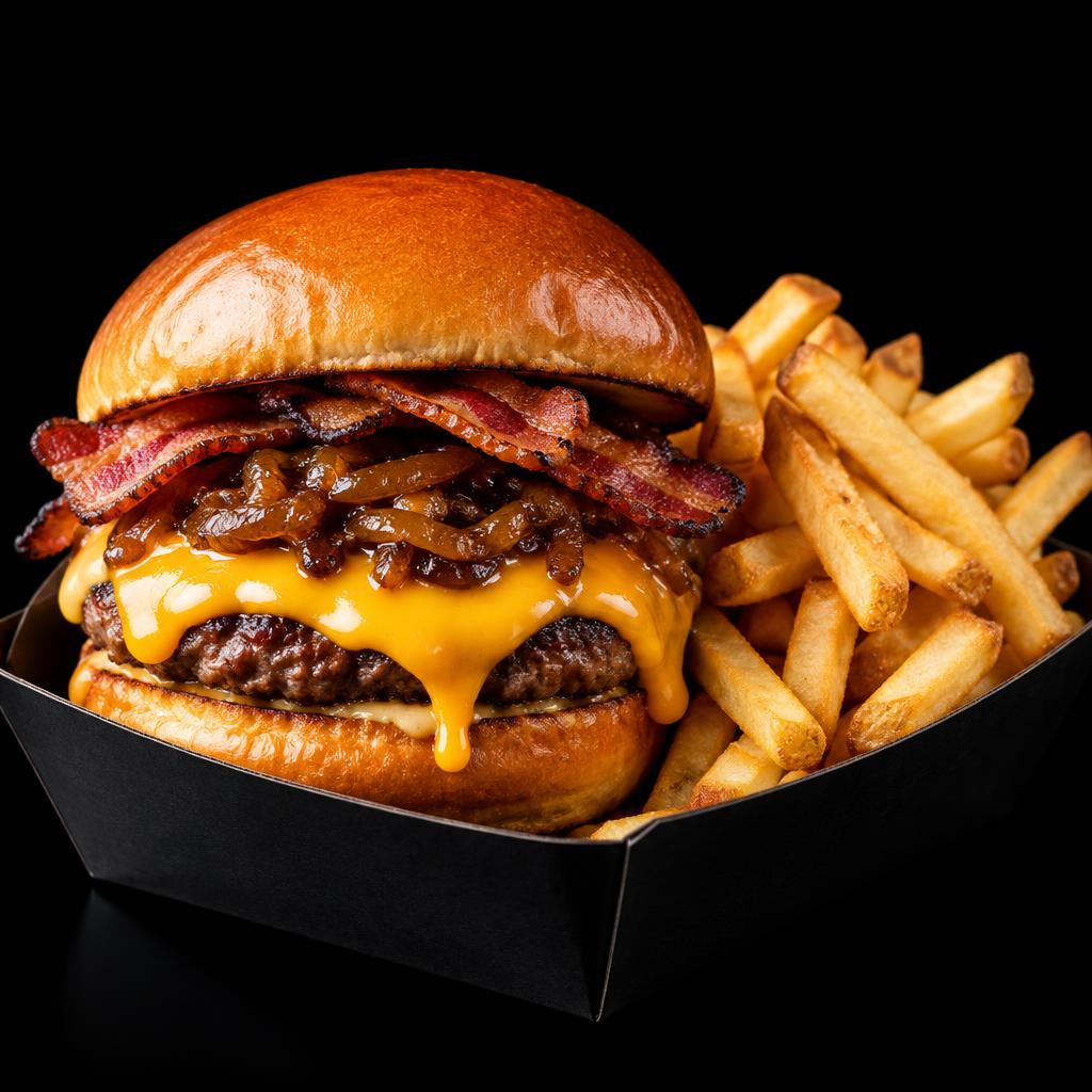 Cheddar Bacon + Fritas Individual